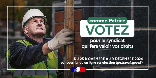 Élection syndicale du 25 nov. au 9 déc. 2024